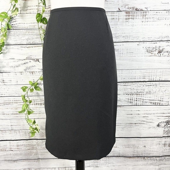 Isabella Suit Skirt size 12 Classic Black Straight Knee Career Professional Slim - Picture 1 of 9